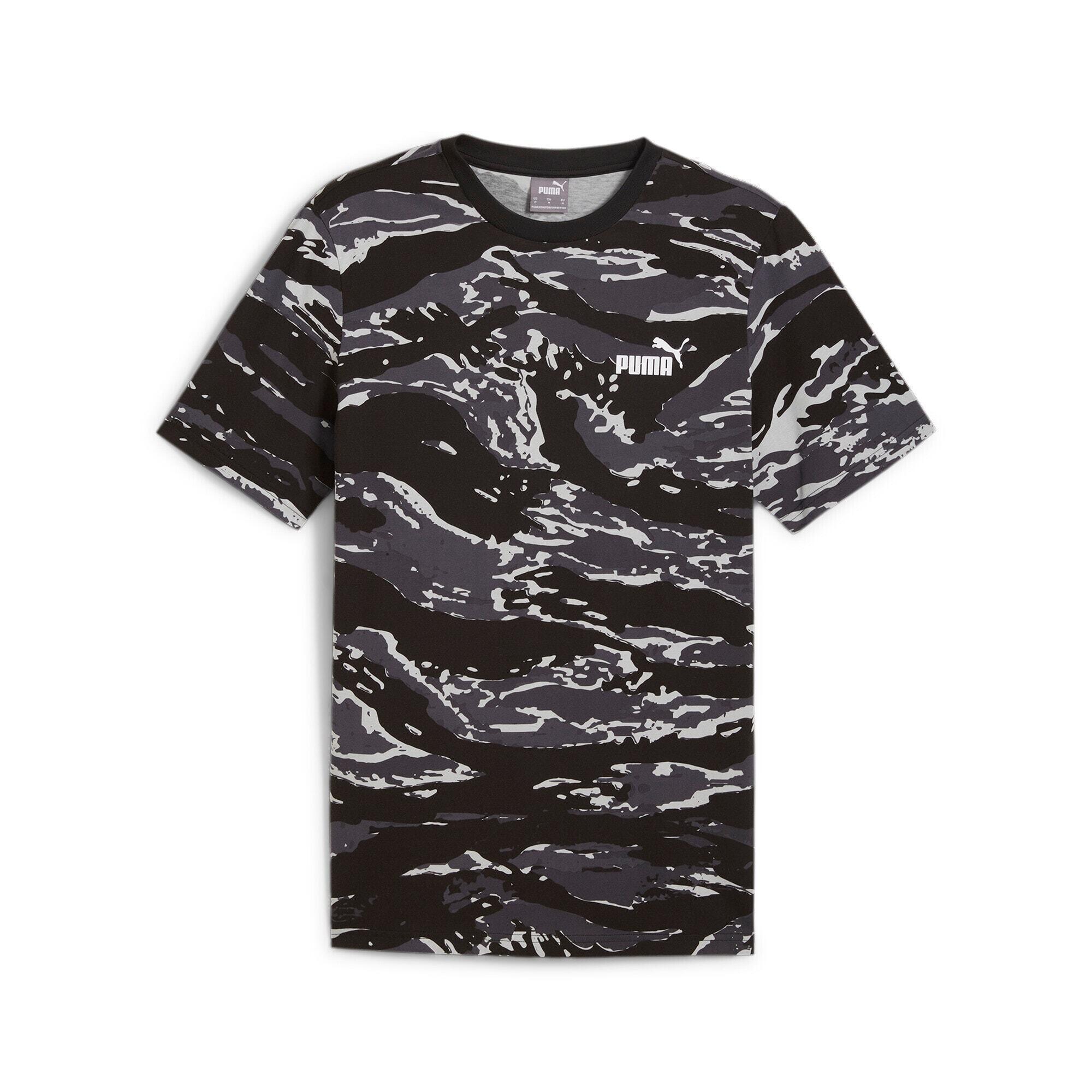 PUMA Pánská trička ESS+ CAMO s grafikou Black