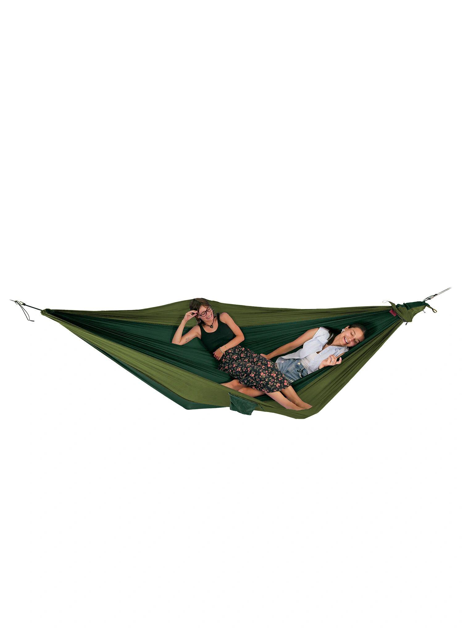 Hamak turystyczny Ticket To The Moon King Size Hammock - dark green/leaf green 6/7