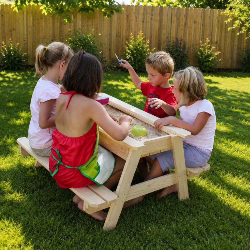 Table d'activités en bois avec bac à sable intégré pour enfants 5/5
