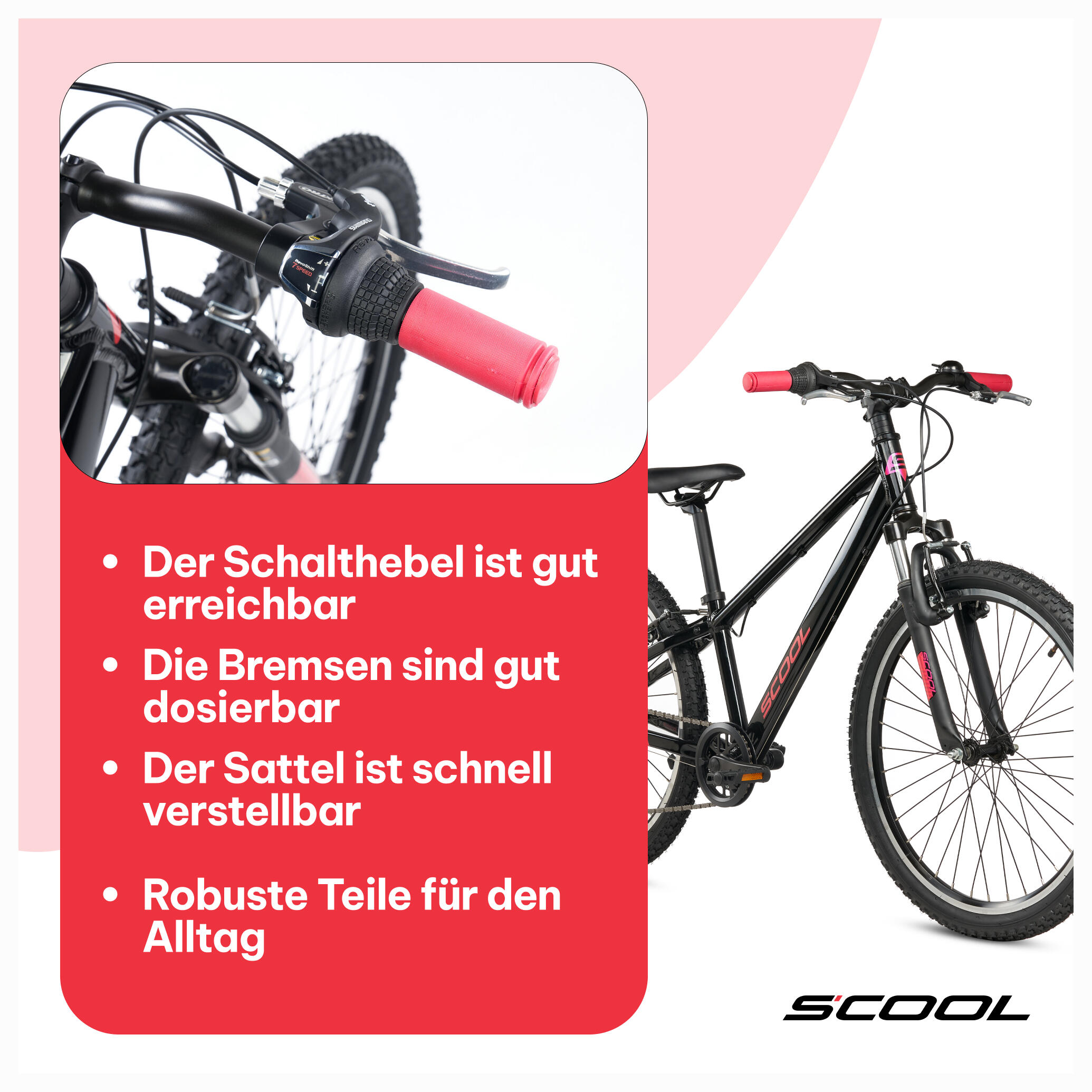 Kinderfiets 20/24/26 inch Xroc Pro 7-speed V-brake vanaf 6 jaar Neon Groen/Oceaa 7/7