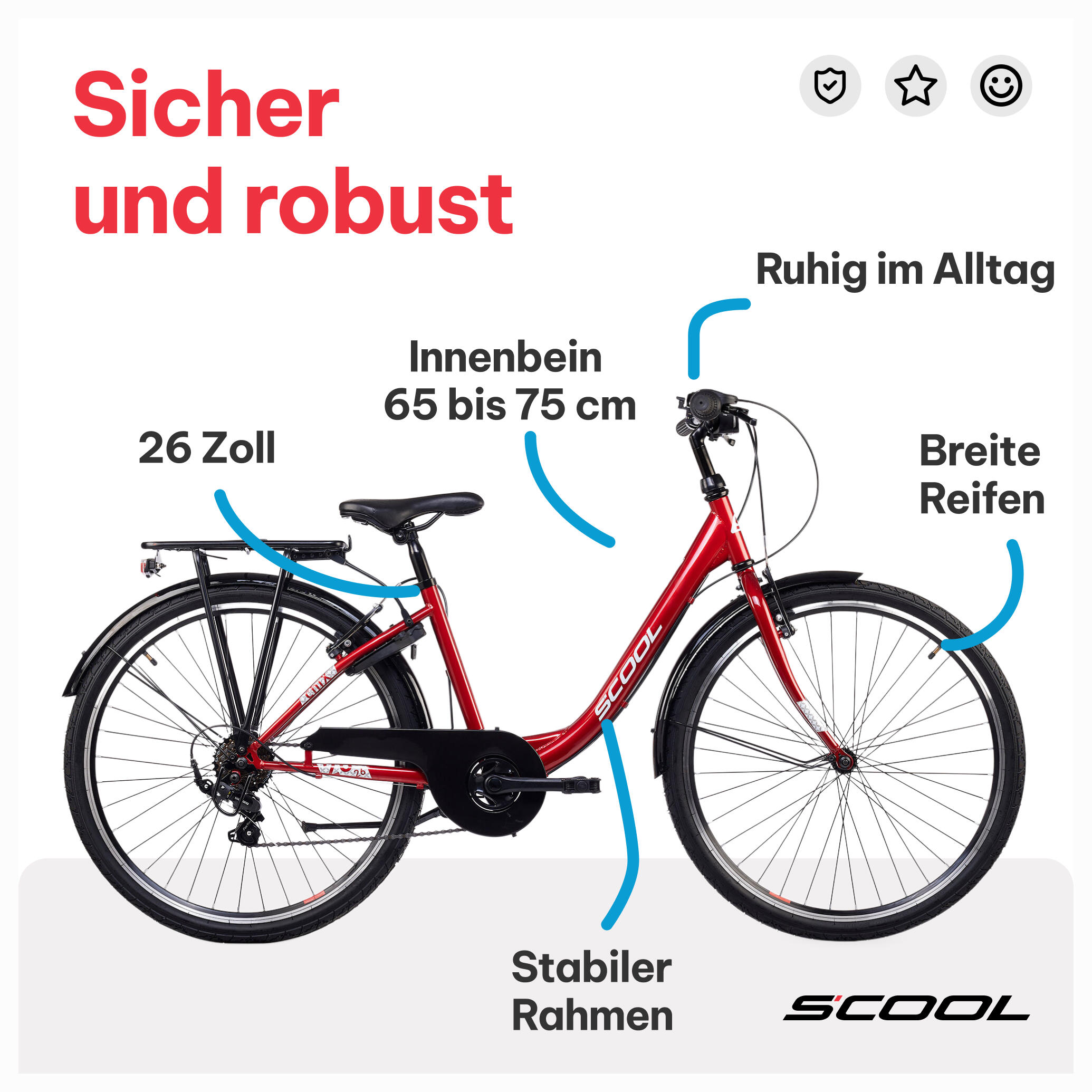 Kinderfiets voor meisjes SCOOL chiX K6 met 6 versnellingen en derailleur 5/7