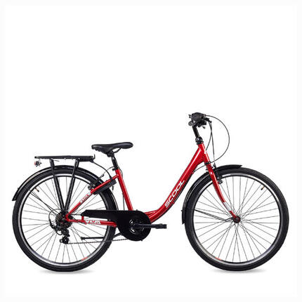 chiX, 20 Zoll Kinderfahrrad, 6-Gang, Koralle/Dunkelrot, 115–130 cm, 6–9 Jahre