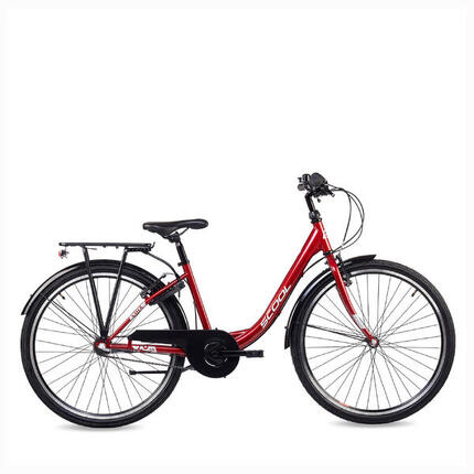 chiX, 20 Zoll Kinderfahrrad, 3-Gang, Rot/Weiß, 115–130 cm, 6–9 Jahre