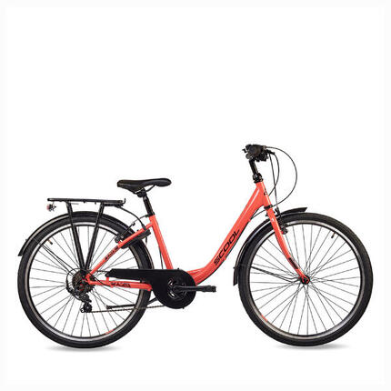 chiX, 20 Zoll Kinderfahrrad, 6-Gang, Koralle/Dunkelrot, 115–130 cm, 6–9 Jahre