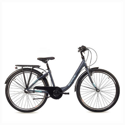 Kinderfiets voor meisjes SCOOL chiX-N3-3 versnellingen-Coral-Dark-Red-Terugtrapr