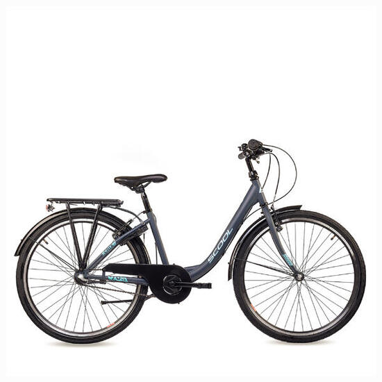 Kinderfiets voor meisjes SCOOL chiX-N3-3 versnellingen-Coral-Dark-Red-Terugtrapr
