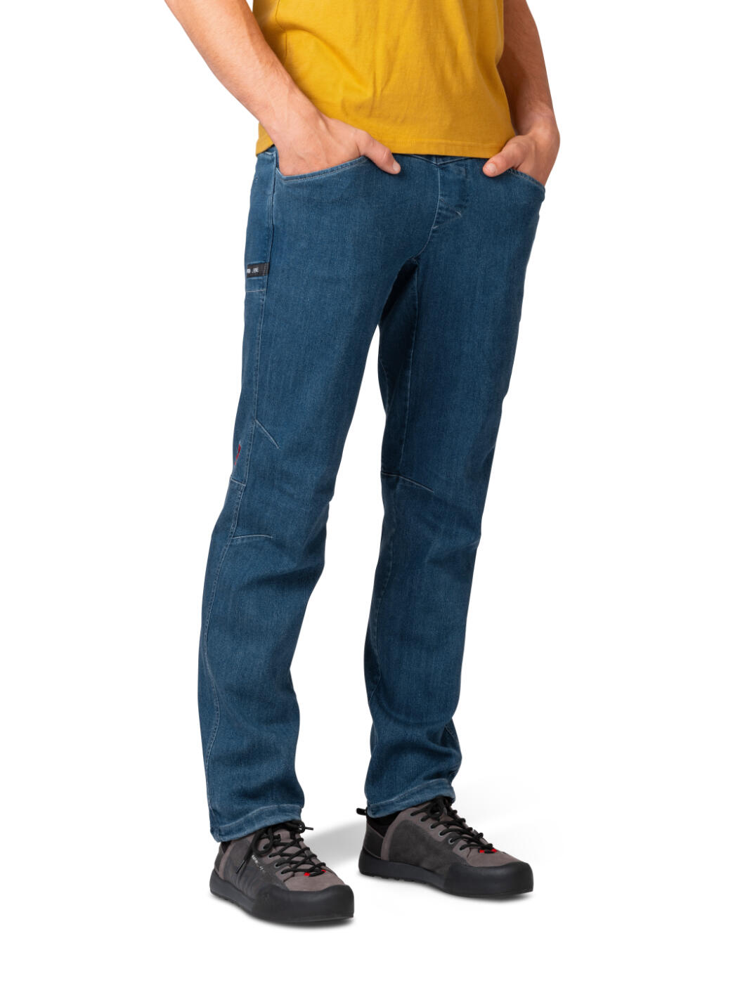 Rafiki Torre II Kletterhose Denim dunkelblau, dehnbar, vorgeformte Knie 3/7