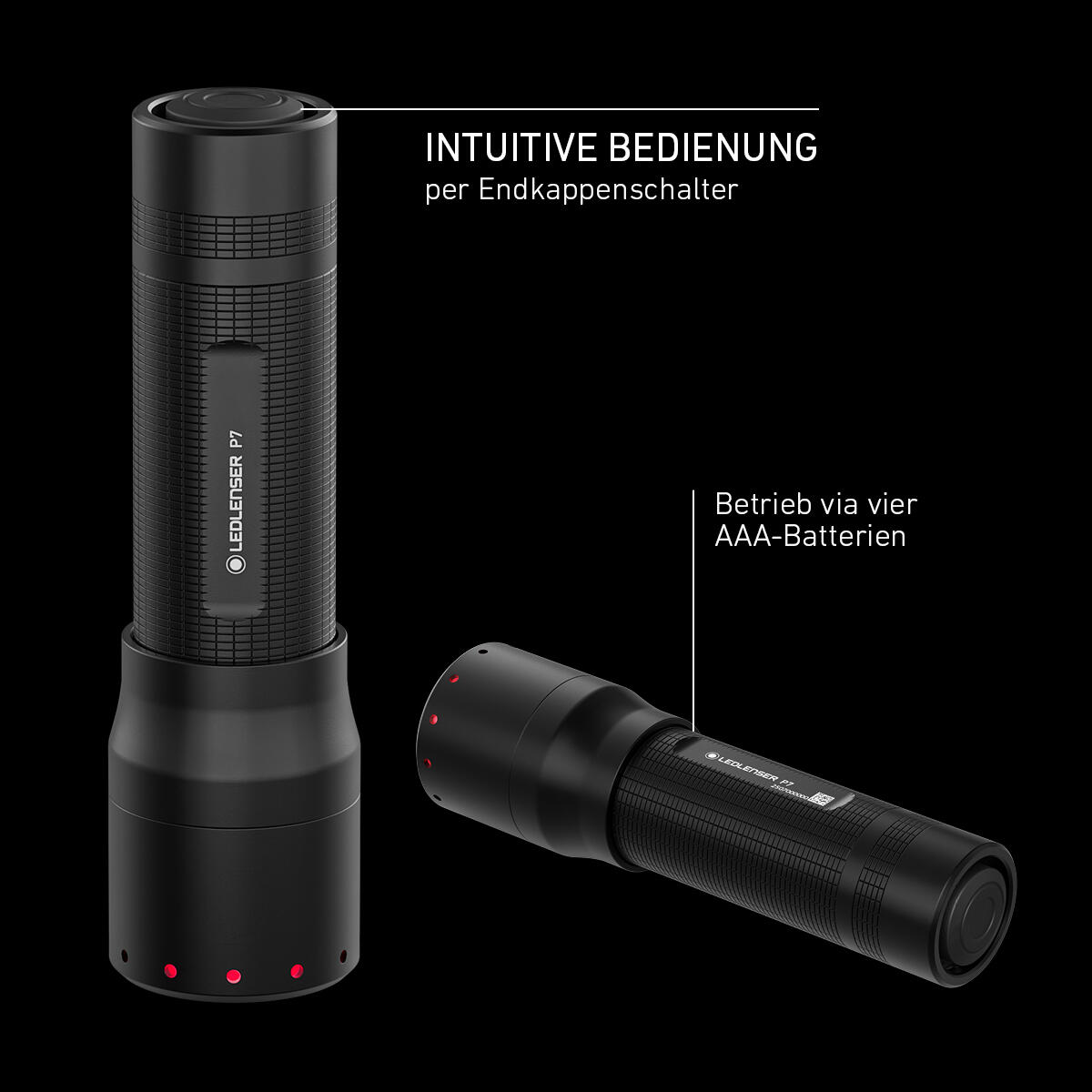 Lampe torche LED à piles – 650 lm, IP54, portée 400 m, 1xAAA – P7 2/7