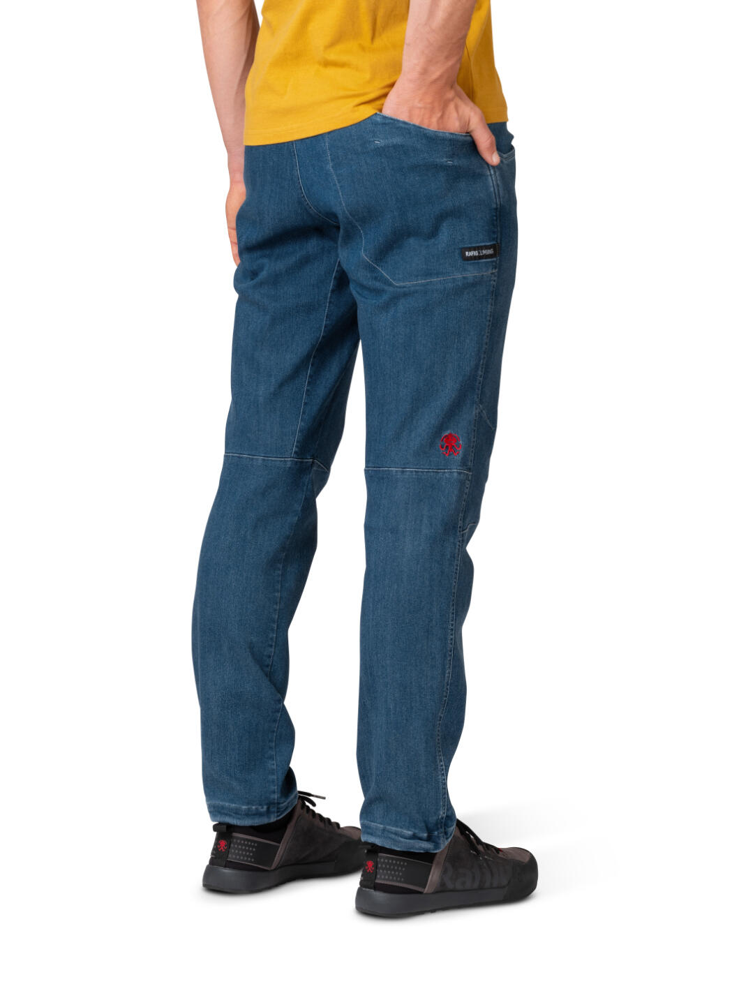 Rafiki Torre II Kletterhose Denim dunkelblau, dehnbar, vorgeformte Knie 4/7
