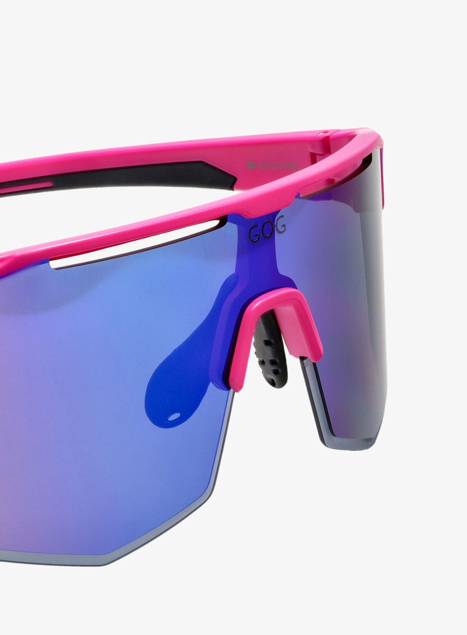 Okulary rowerowe GOG Athena - white/blue/matt neon pink 6/7