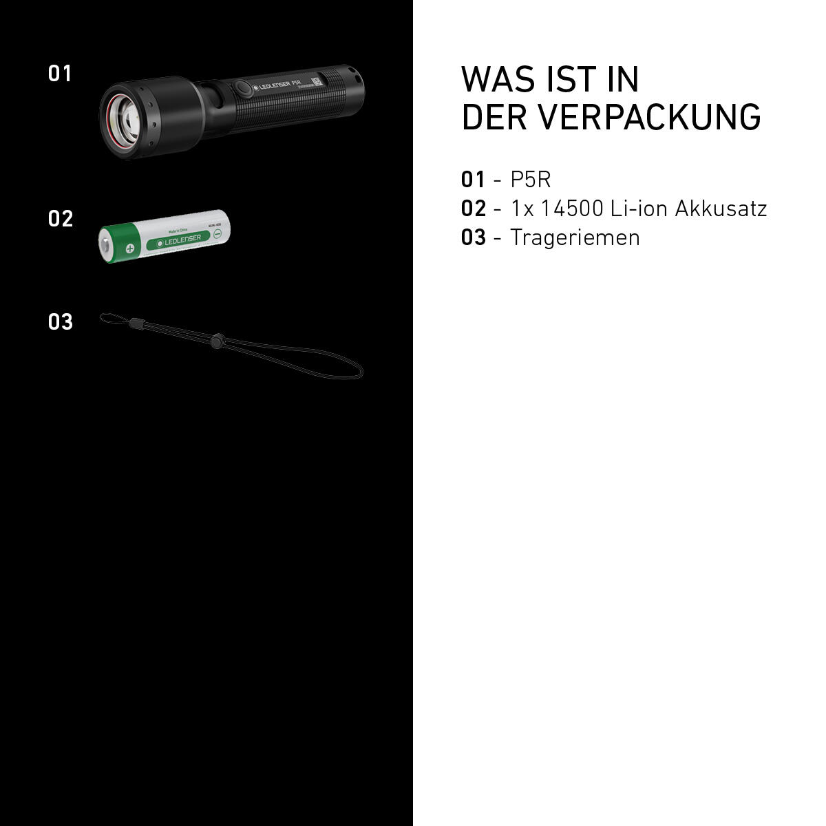 Lampe torche LED rechargeable – 750 lm, IP68, portée 280 m, USB-C – P5R 6/7