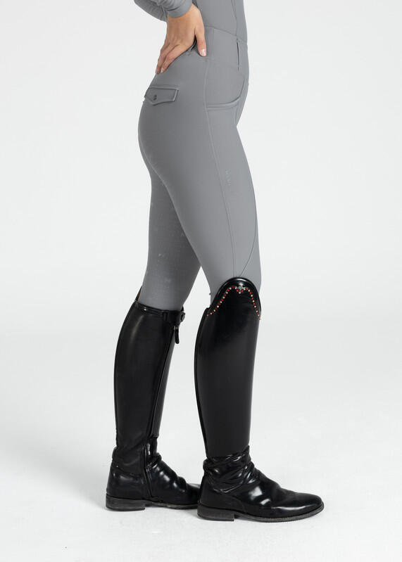 Leggings Pantalón Mujer Equitación Maximilian Pro Full Grip Titanio 3/7