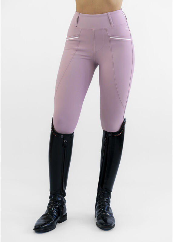 Leggings Pantalón Mujer Equitación Maximilian Pro Full Grip Malva 2/7