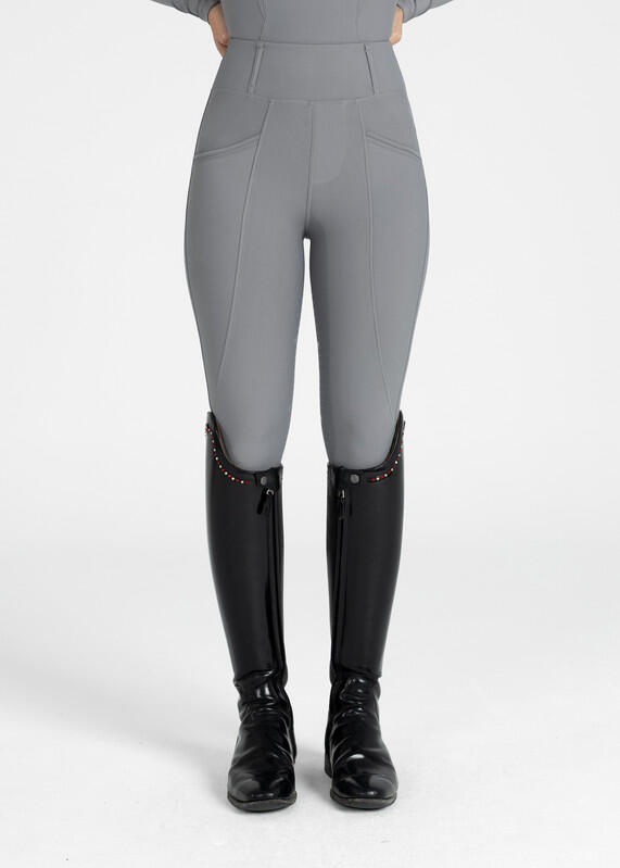 Leggings Pantalón Mujer Equitación Maximilian Pro Full Grip Titanio 2/7