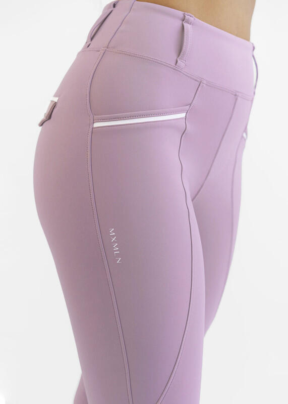 Leggings Pantalón Mujer Equitación Maximilian Pro Full Grip Malva 5/7