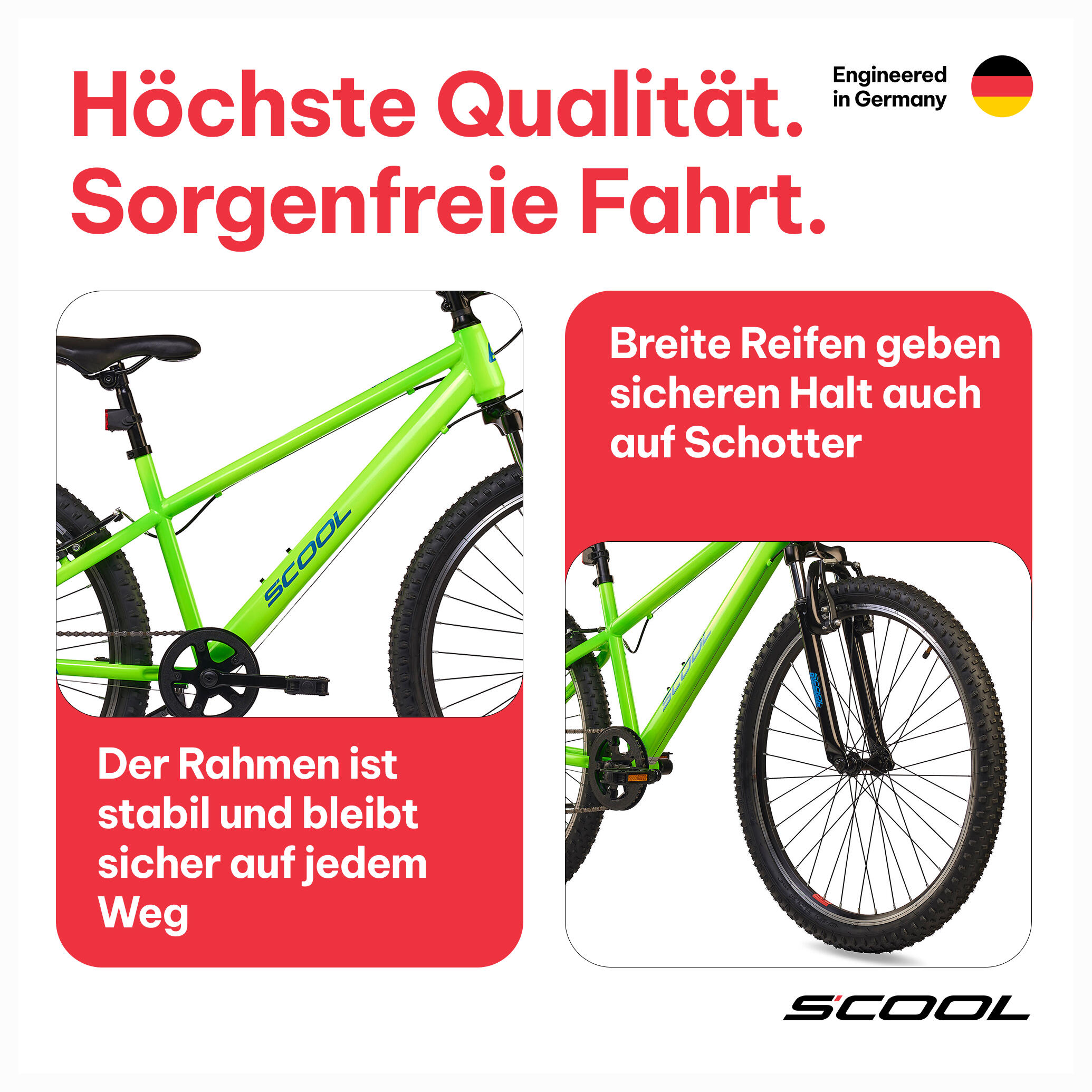 Xroc 26, MTB Kinderfahrrad, 6-Gang, Neongrün/Ozeanblau, 140–165 cm 3/7