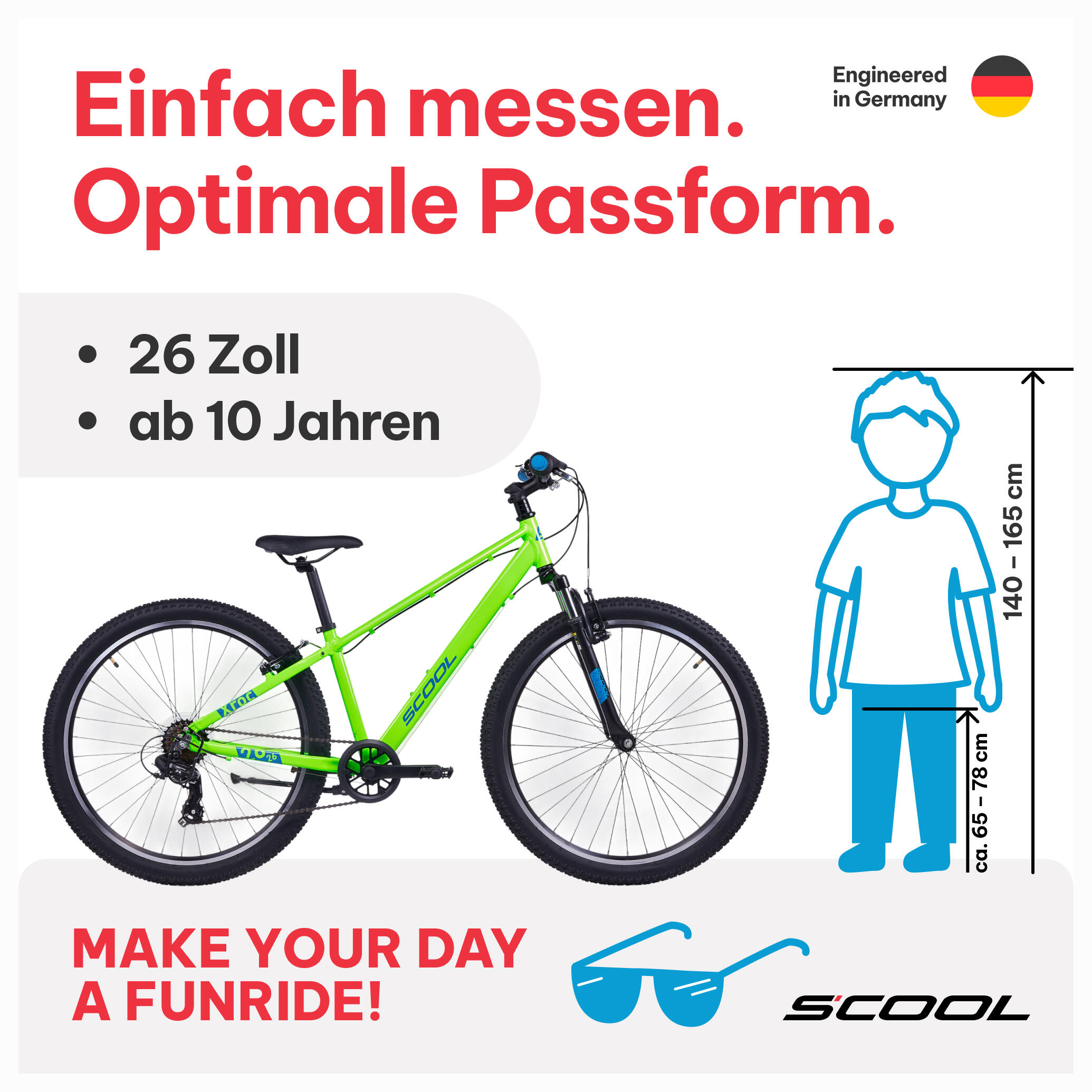 Bicicleta infantil Xroc Pro de 20/24/26 polegadas com 7 velocidades e freio V-Br 2/7