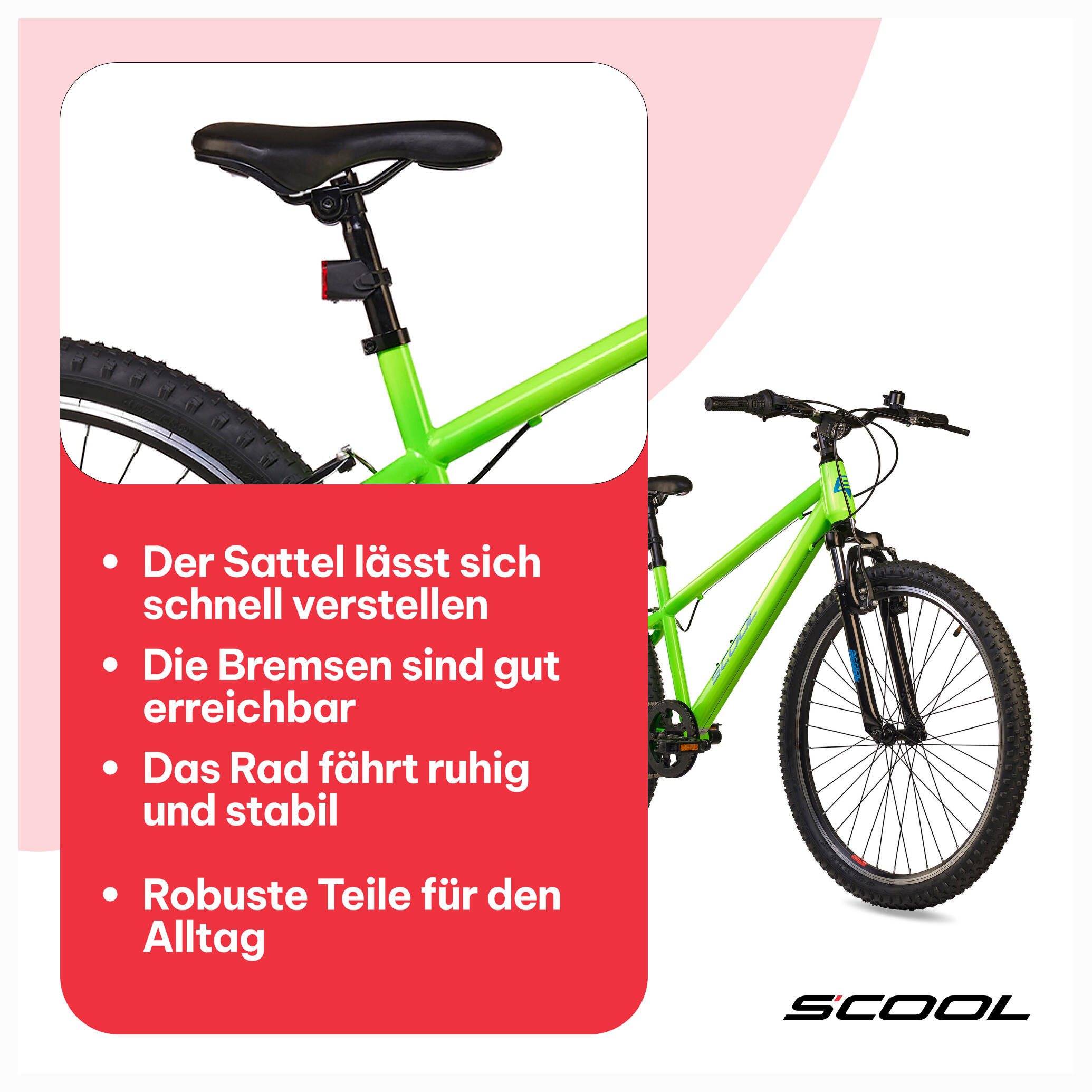 Xroc 26, MTB Kinderfahrrad, 6-Gang, Neongrün/Ozeanblau, 140–165 cm 7/7
