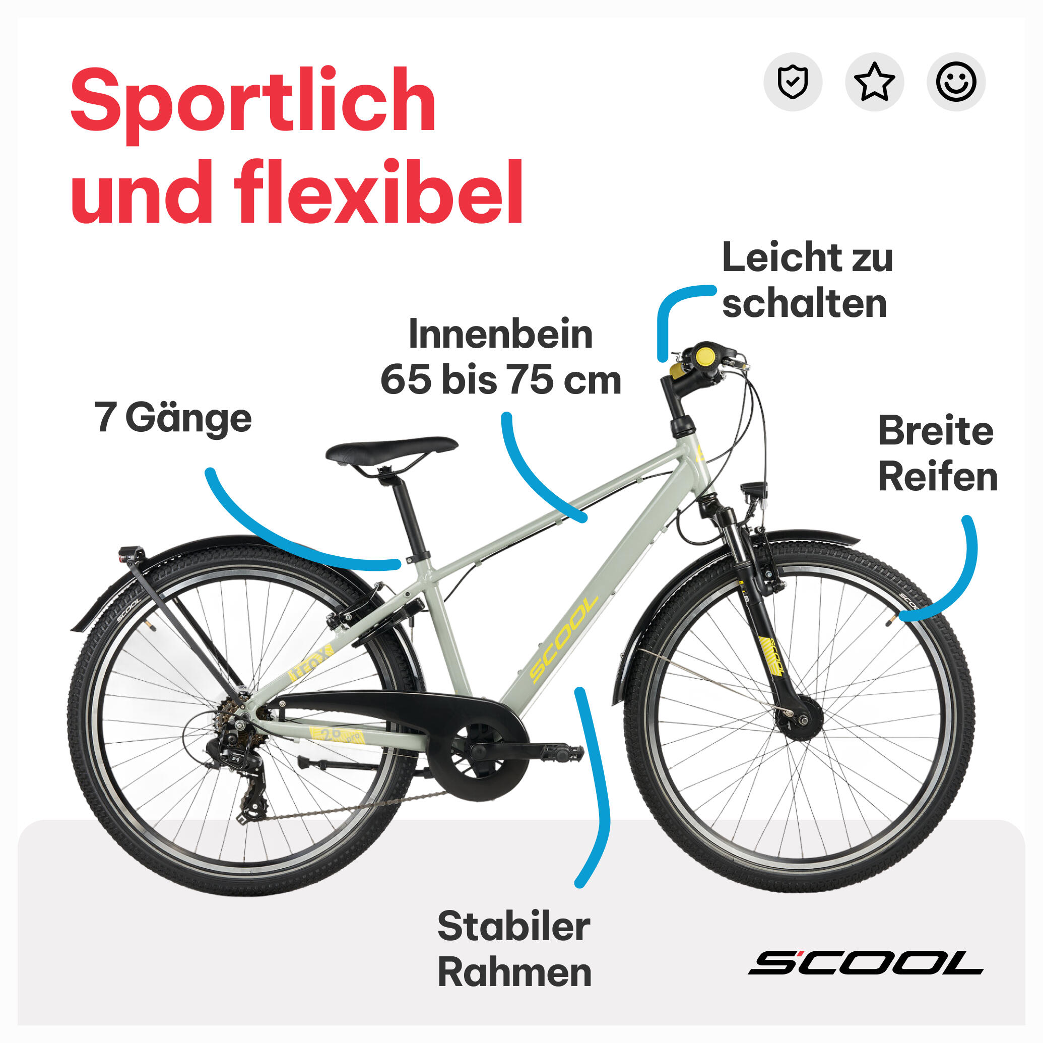 Kinderfiets 20/24/26 inch, 7-speed derailleur, troX Pro, aluminium (PRO) extra l 5/7