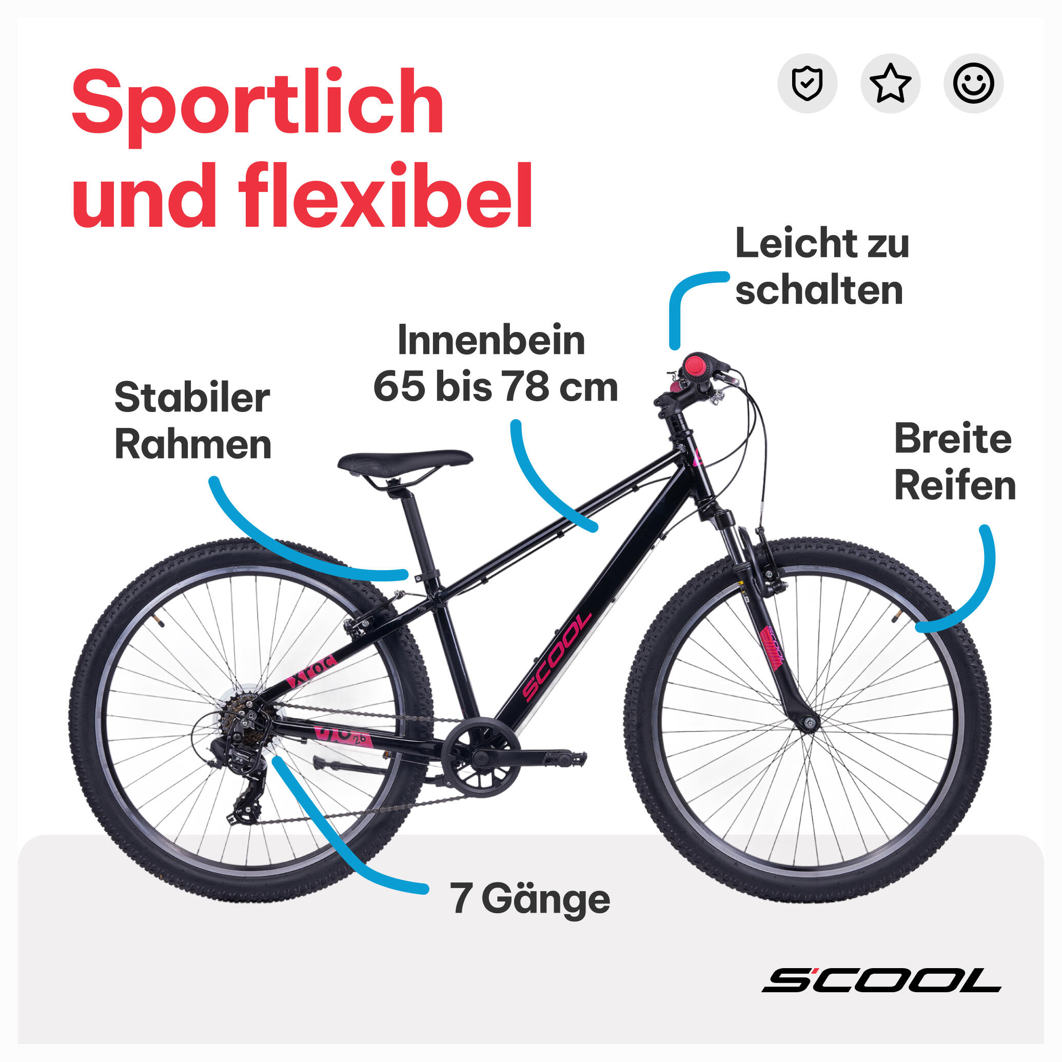 Kinderfiets 20/24/26 inch Xroc Pro 7-speed V-brake vanaf 6 jaar Neon Groen/Oceaa 5/7