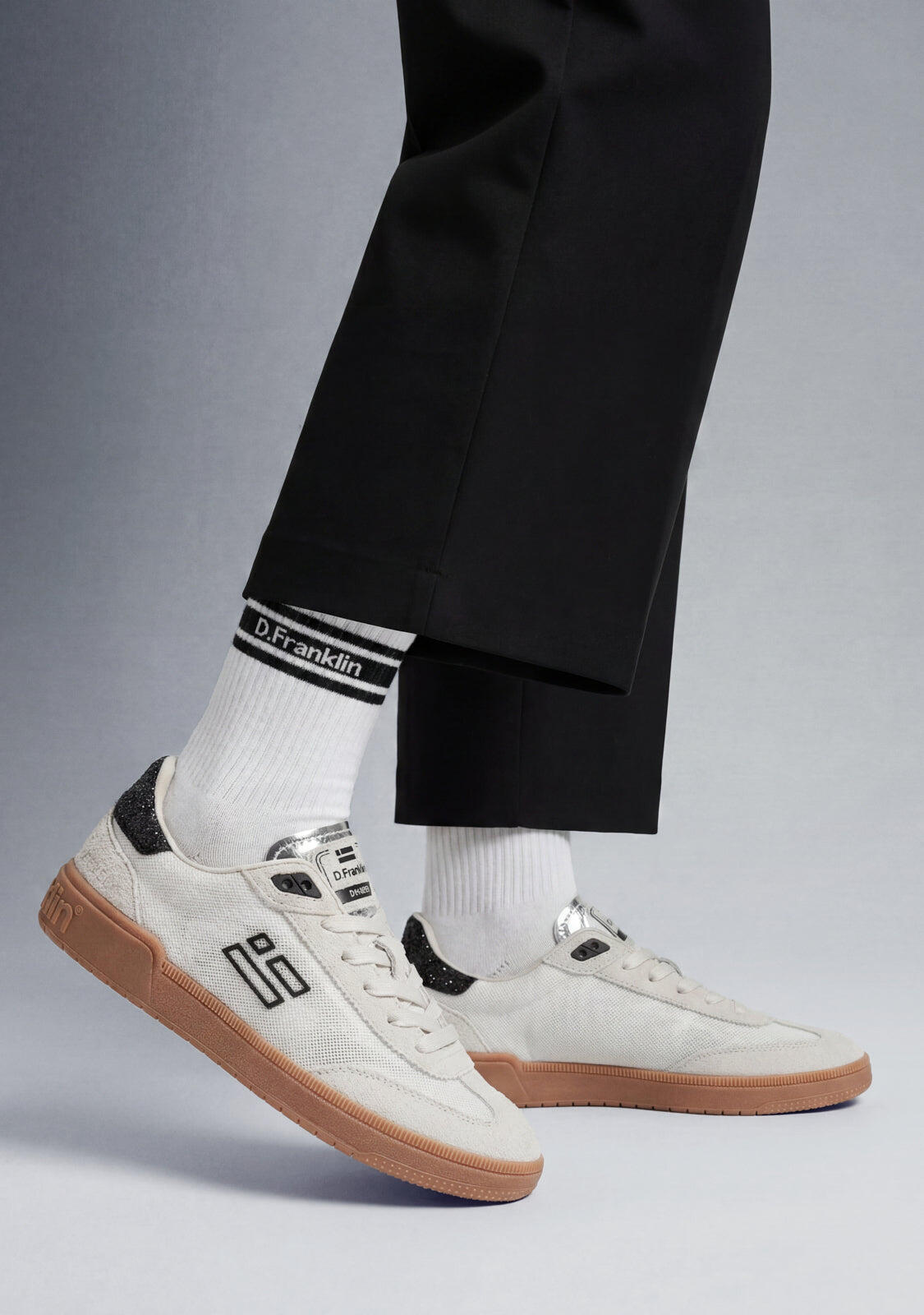 Zapatillas D. Franklin Rebel Mesh White / Black 3/5
