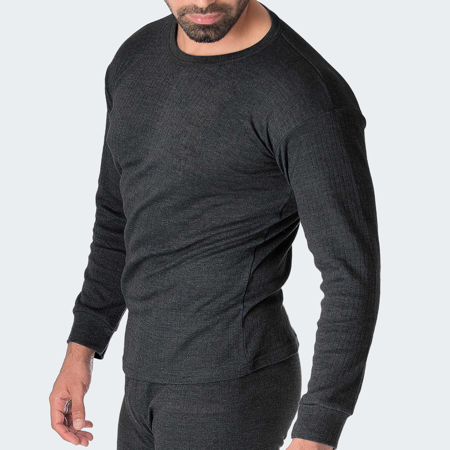 Herren Skiunterwäsche Funktionsunterwäsche Langarmshirt Rundhals Innenfleece 7/7