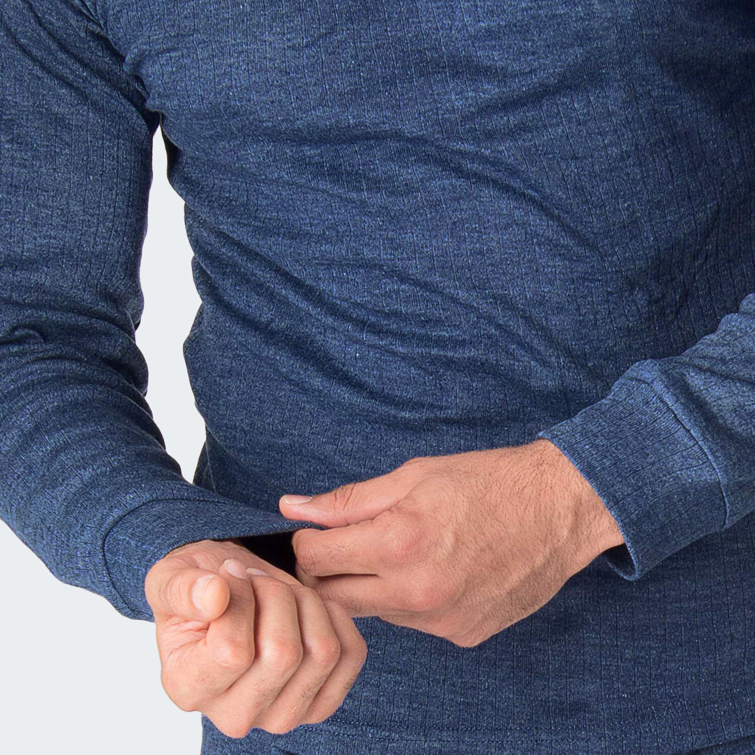 Herren Skiunterwäsche Funktionsunterwäsche Langarmshirt Rundhals Innenfleece 7/7