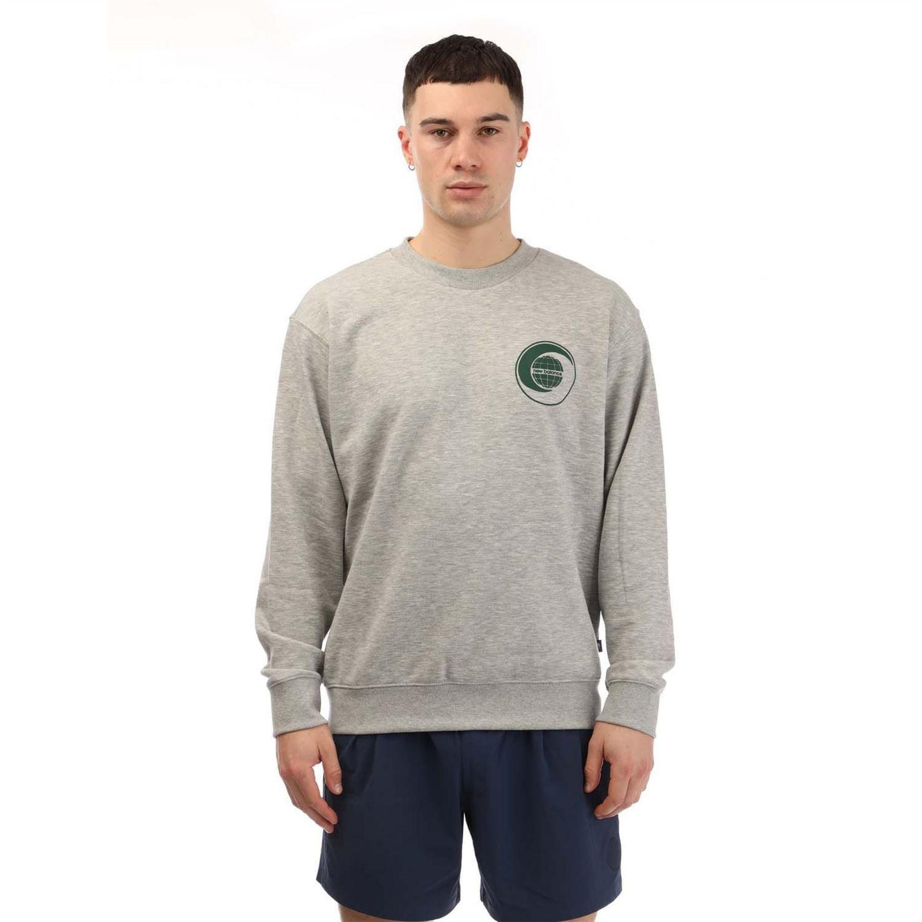 New Balance Mens Graphic Print French Terry Relaxed Fit T-Shirt