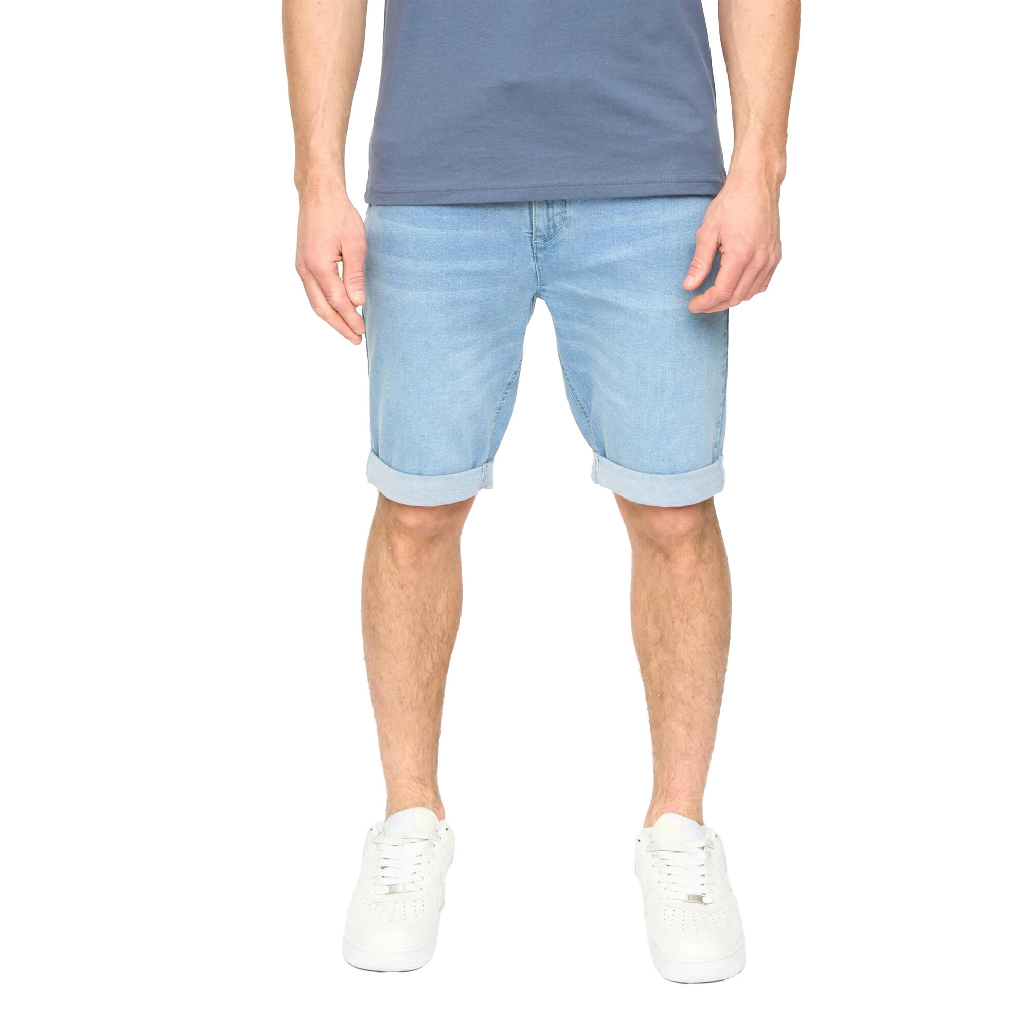 Crosshatch Mens Youlgreeve Denim Belted Shorts