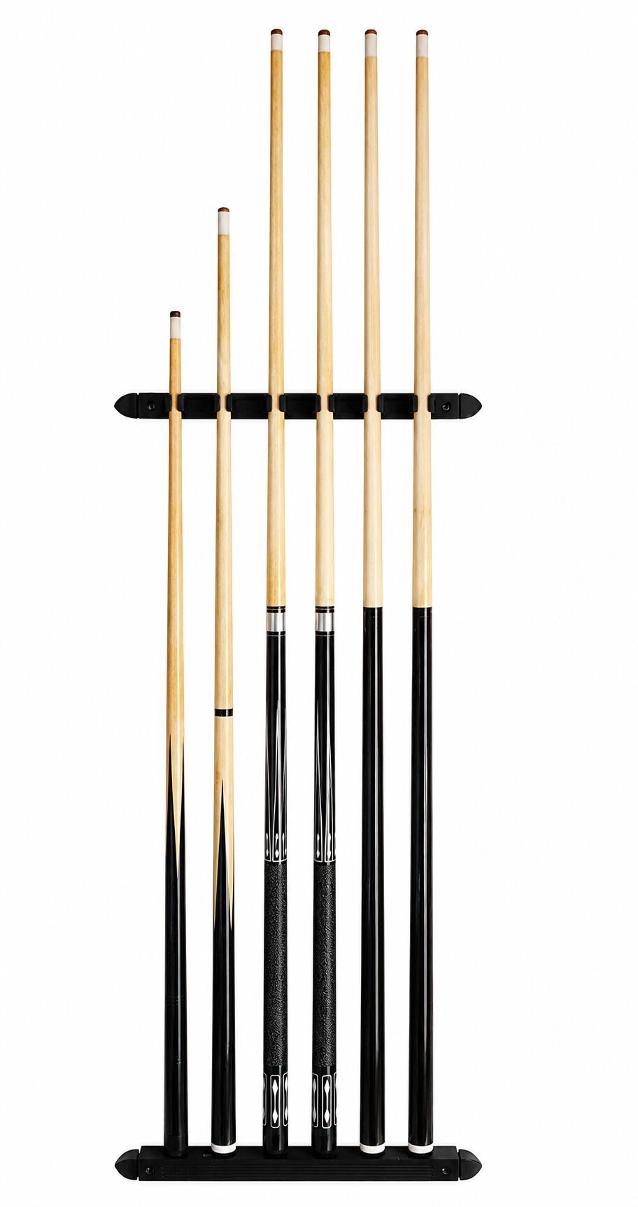 Set da biliardo - supporto a parete+2 stecche professionali+standard+corte 2/5