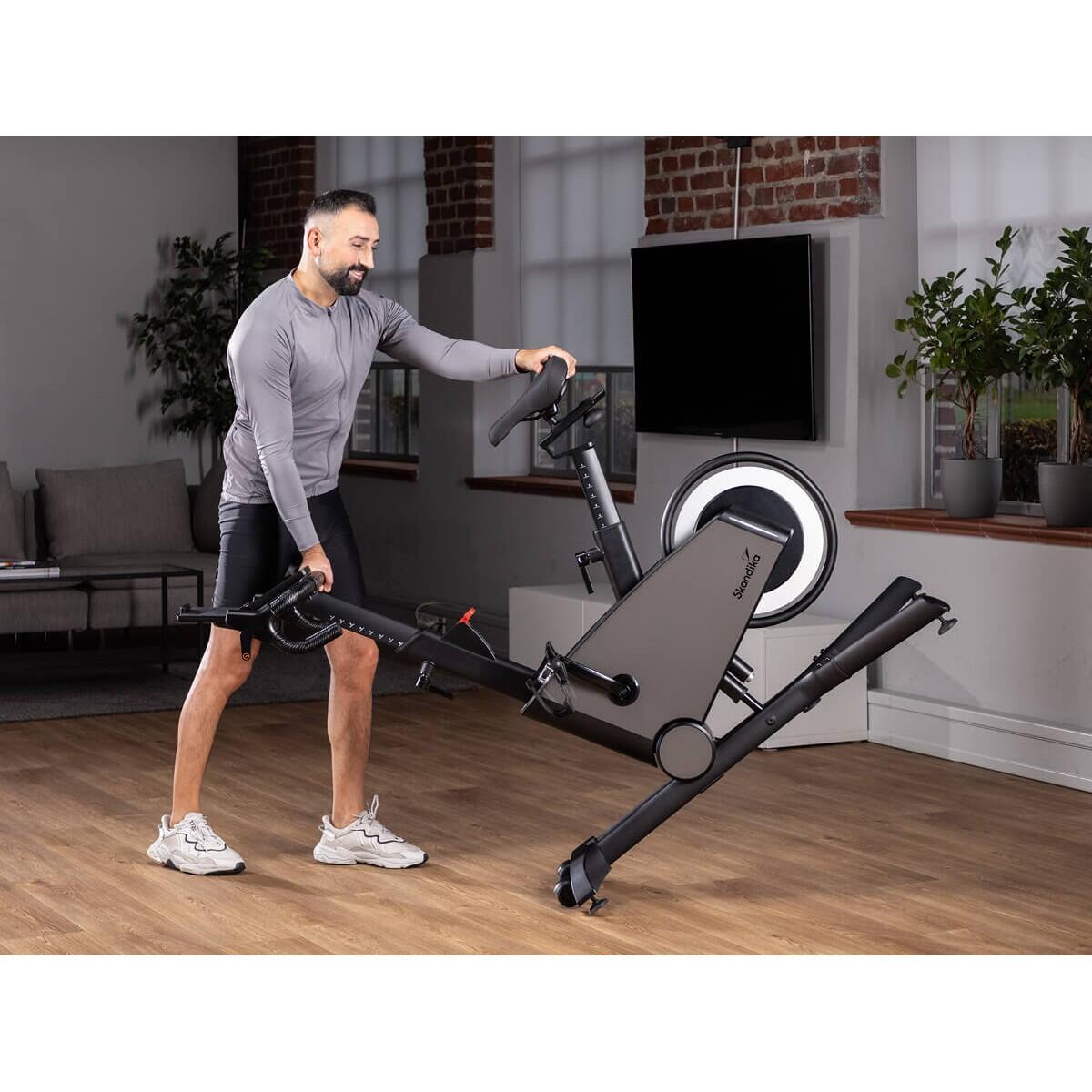 Vélo de biking Kliva 800-S - Vélo d'intérieur 800W SMART avec LED et inclinaison 7/8