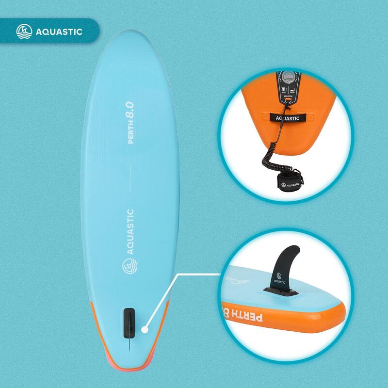 Placă SUP pentru copii AQUASTIC Perth 8'0"