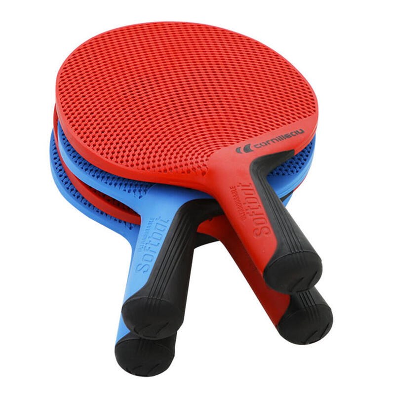 Cornilleau Softbat Quattro 4 Raket + 4 Top Outdoor Masa Tenisi Raket Seti