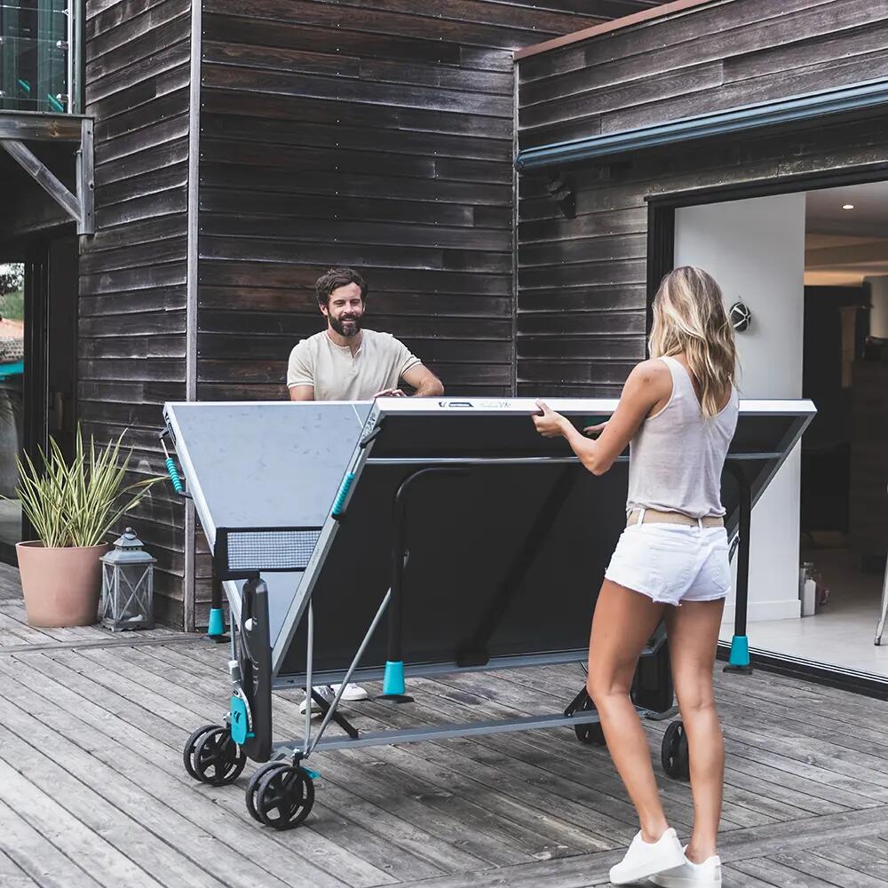 Cornilleau 300X Sport Outdoor Masa Tenisi Masası Gri 5/6