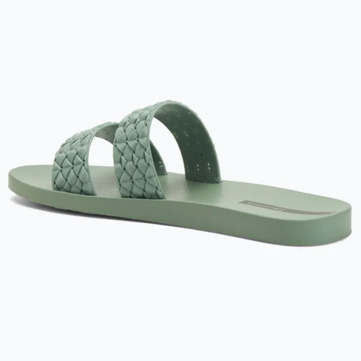 Ipanema Renda II Damen-Flip-Flops, grüne geflochtene Riemen 2/7
