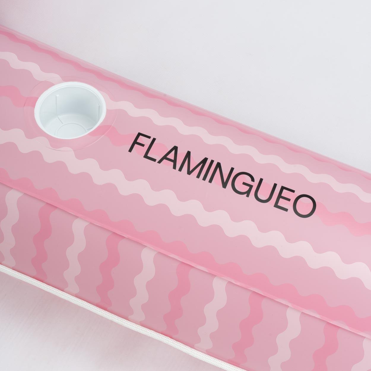 Flamingueo Colchoneta Hinchable Doble PVC Con Rejilla Rosa 3/5
