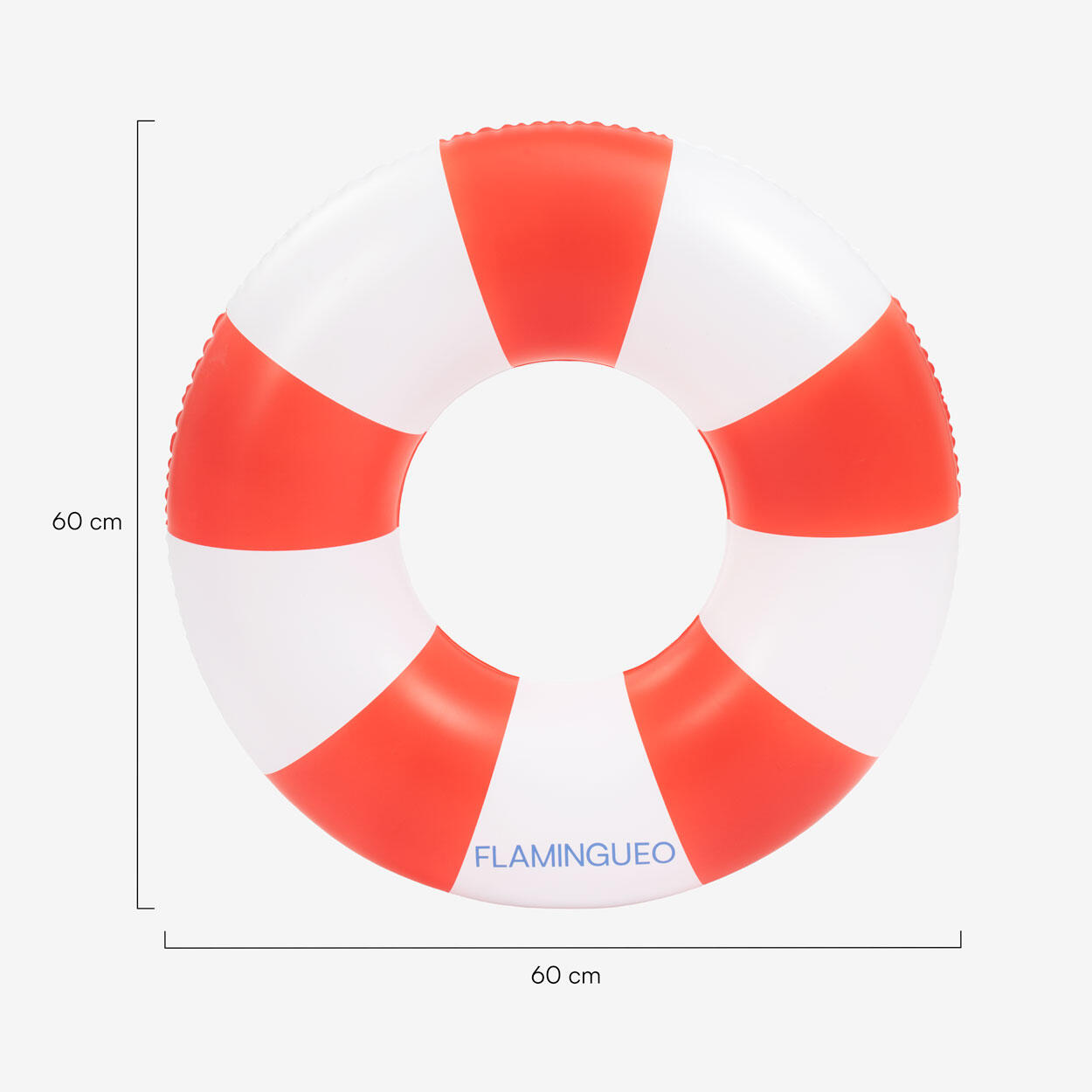 Flamingueo Bouée Enfant Gonflable Double Valve PVC Donut Rouge 7/7