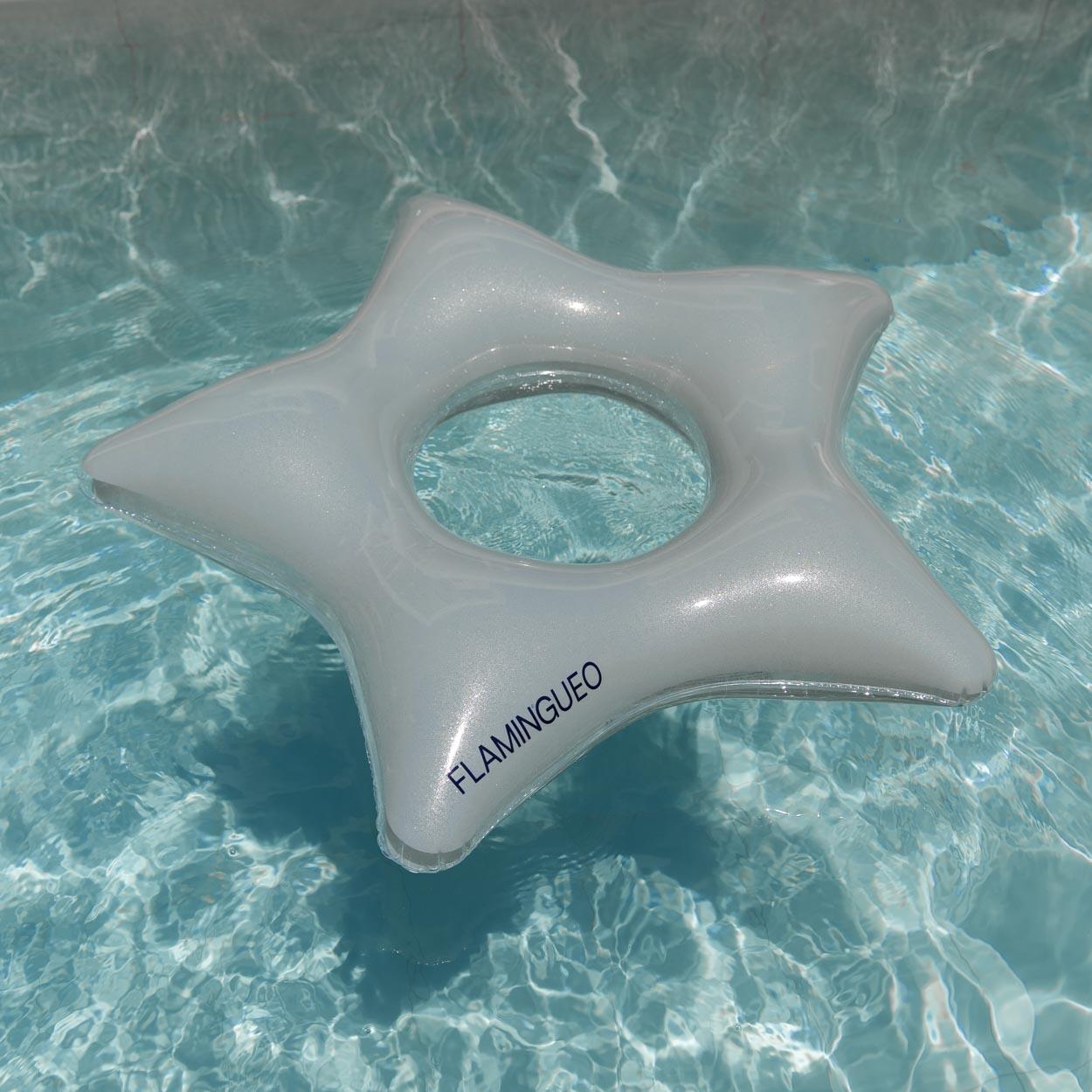 Flamingueo Bouee Piscine Enfants PVC Argent 2/7