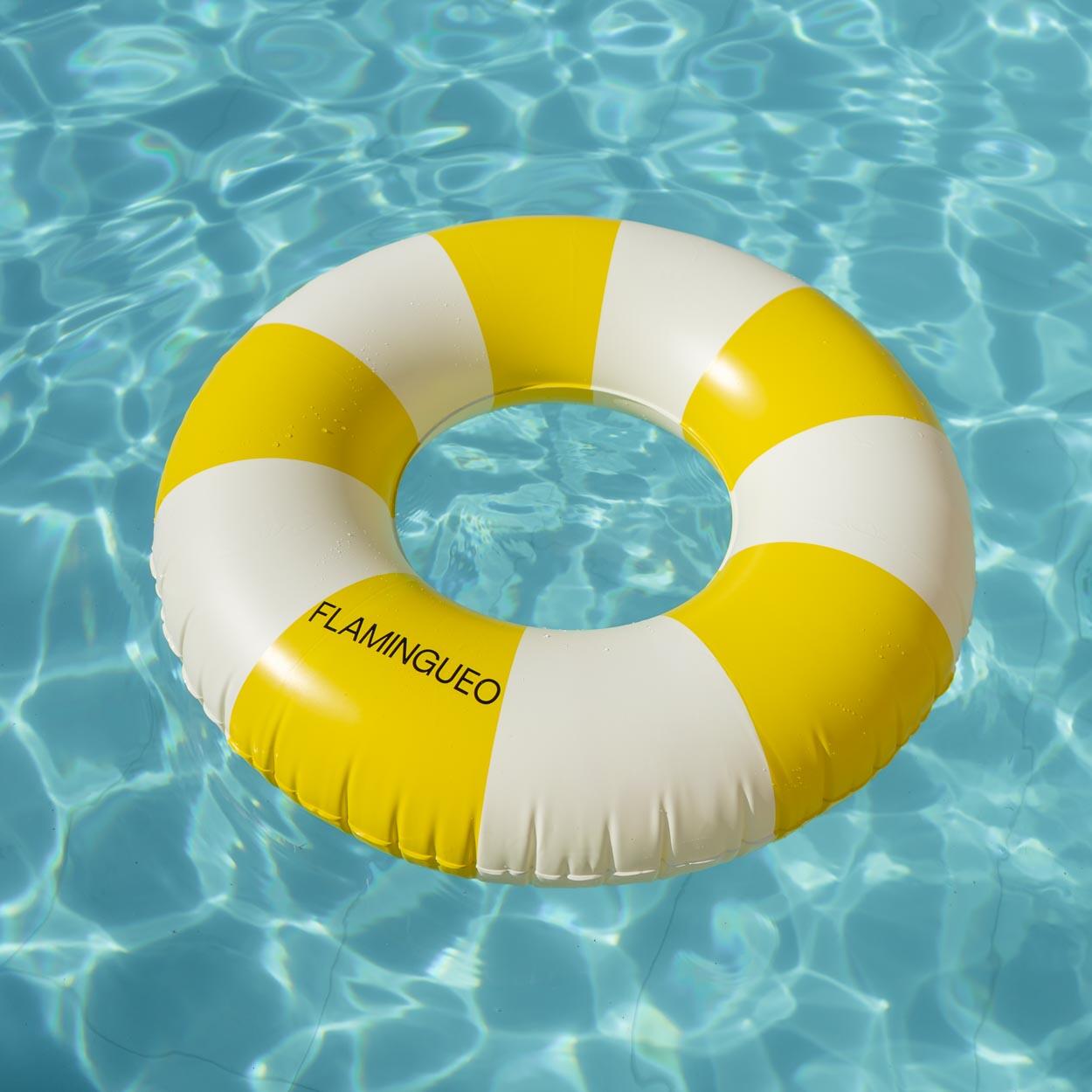 Flamingueo Bouée Gonflable PVC Donut Jaune 4/6