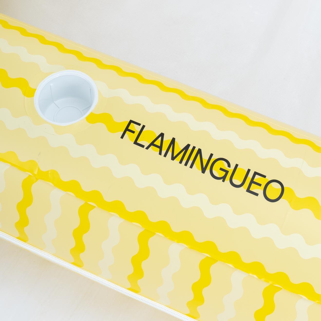 Flamingueo Colchoneta Hinchable Doble PVC Con Rejilla Amarillo 4/5