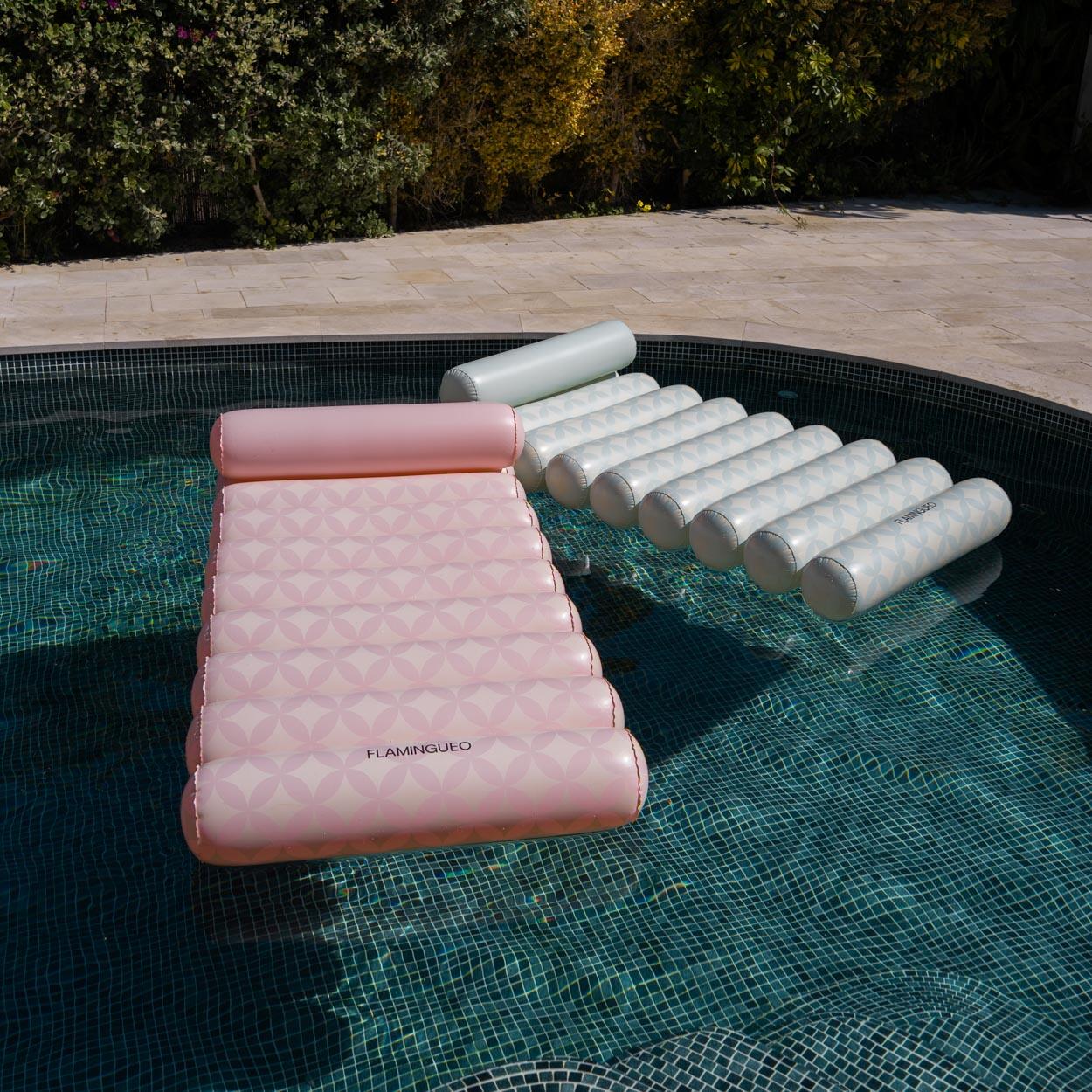 Flamingueo Tumbona Hinchable Flotador Piscina PVC Rosa 7/7