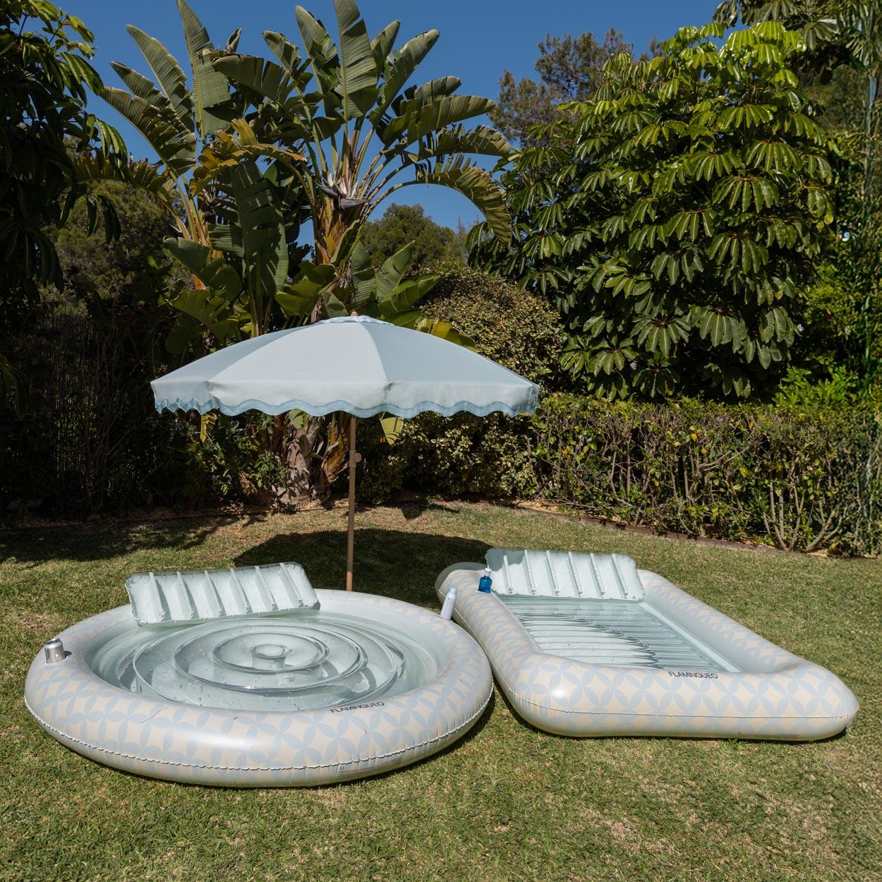 Flamingueo Bouee Piscine Hamac Gonflable PVC Bleu 7/7
