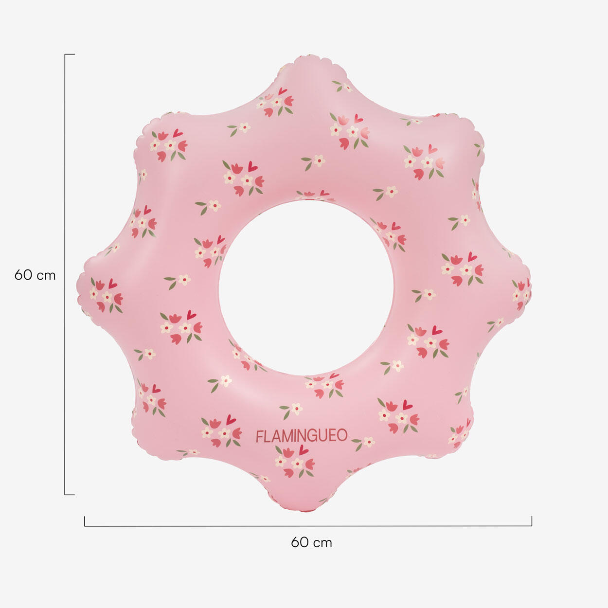 Flamingueo Ciambella Gonfiabile Bambino Doppia Valvola PVC Donut Rosa 8/8