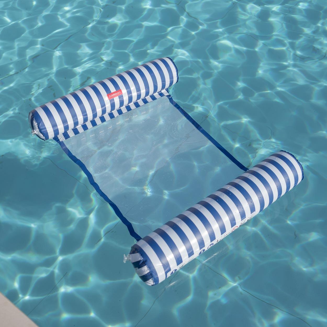 Flamingueo Colchoneta piscina hamaca pvc azul 4/5