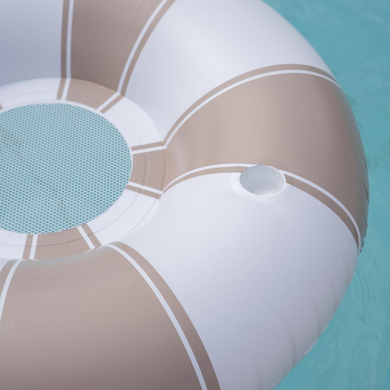 Flamingueo Bouée Gonflable Avec Filet PVC Donut Beige 4/7