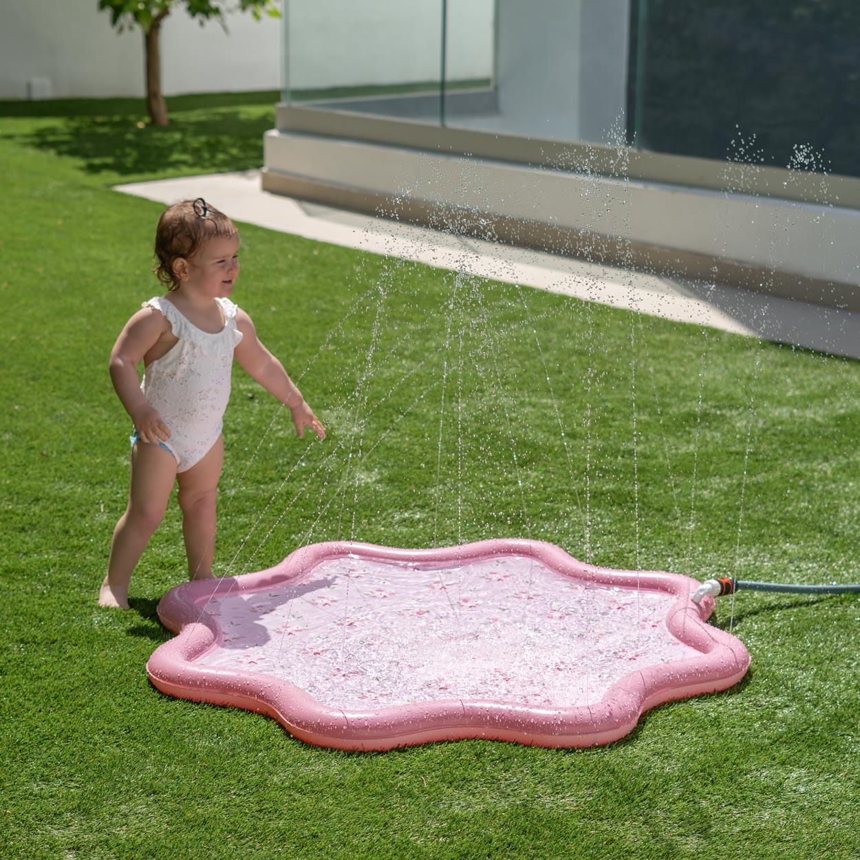 Flamingueo Alfombra de agua con aspersor PVC 7/7