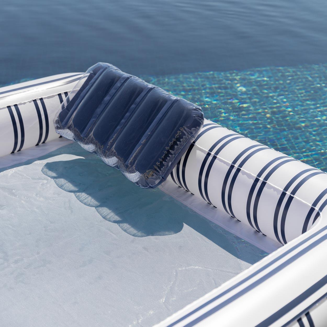 Flamingueo Flotador Gigante Piscina Tumbona PVC Azul 7/7