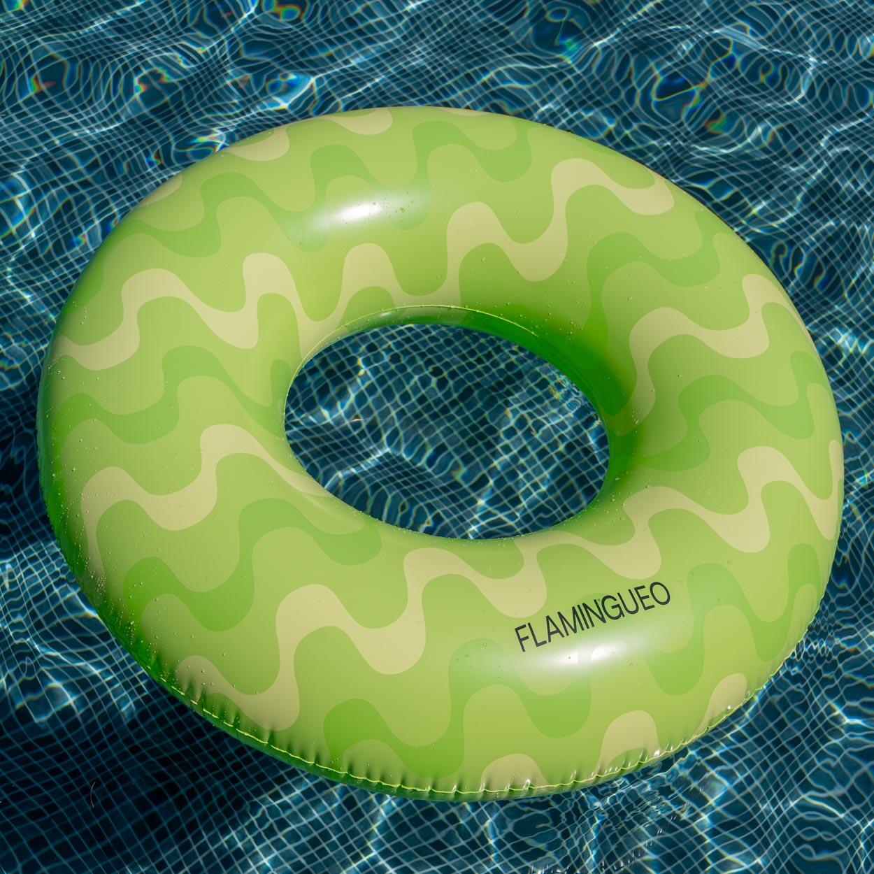 Flamingueo Bouee Piscine PVC Vert 2/7