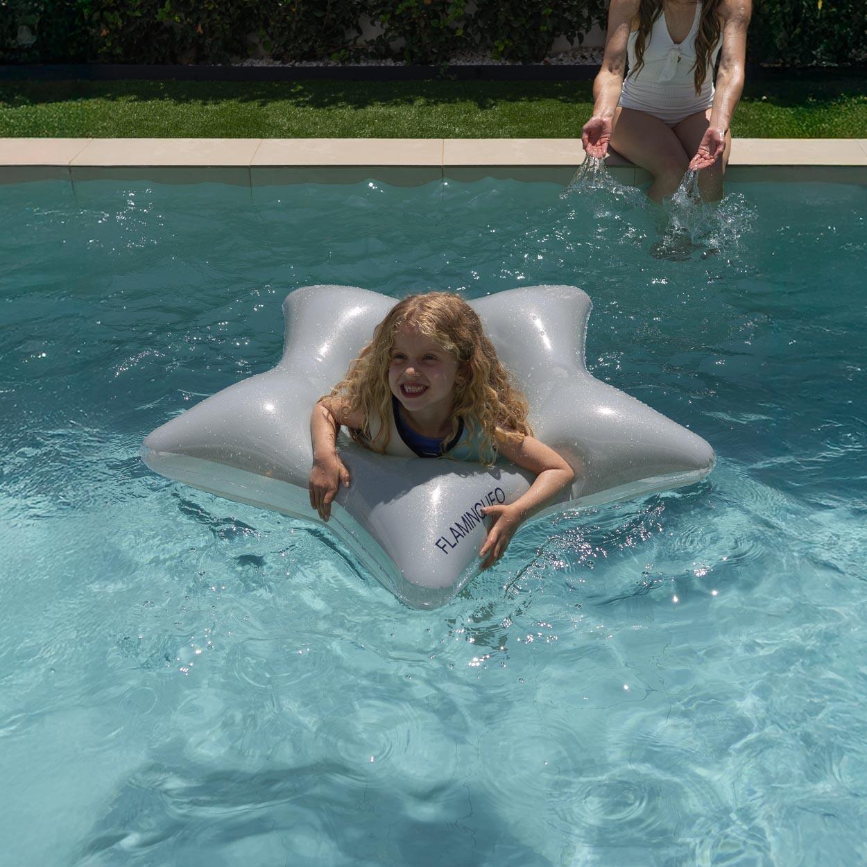 Flamingueo Bouee Piscine Enfants PVC Argent 5/7