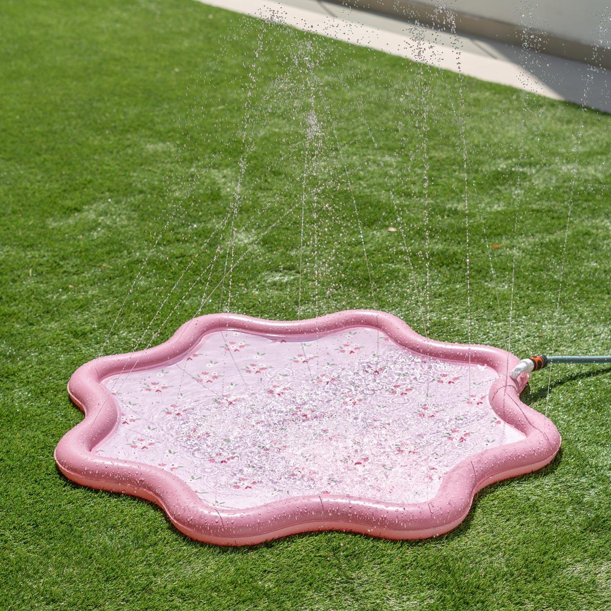 Flamingueo Alfombra de agua con aspersor PVC 4/7